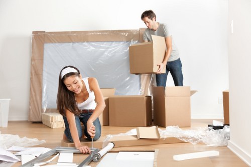 Van loading service with moving boxes for a Collier Row booking
