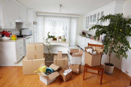 House movers preparing a local home relocation in Collierrow
