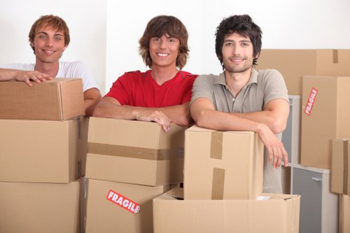 Packed moving boxes ready for a Collierrow house relocation