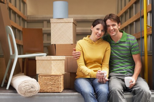 Careful boxing and labelling of household items for relocation
