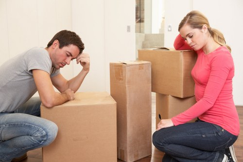 Professional movers navigating residential access in Collierrow