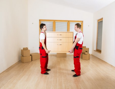 Household furniture being moved carefully during a Collierrow move